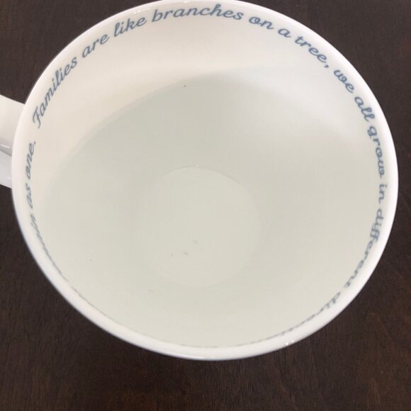 Portobello By Inspire Pedestal 14oz Coffee Mug Family Tree Light Blue - Picture 2 of 7